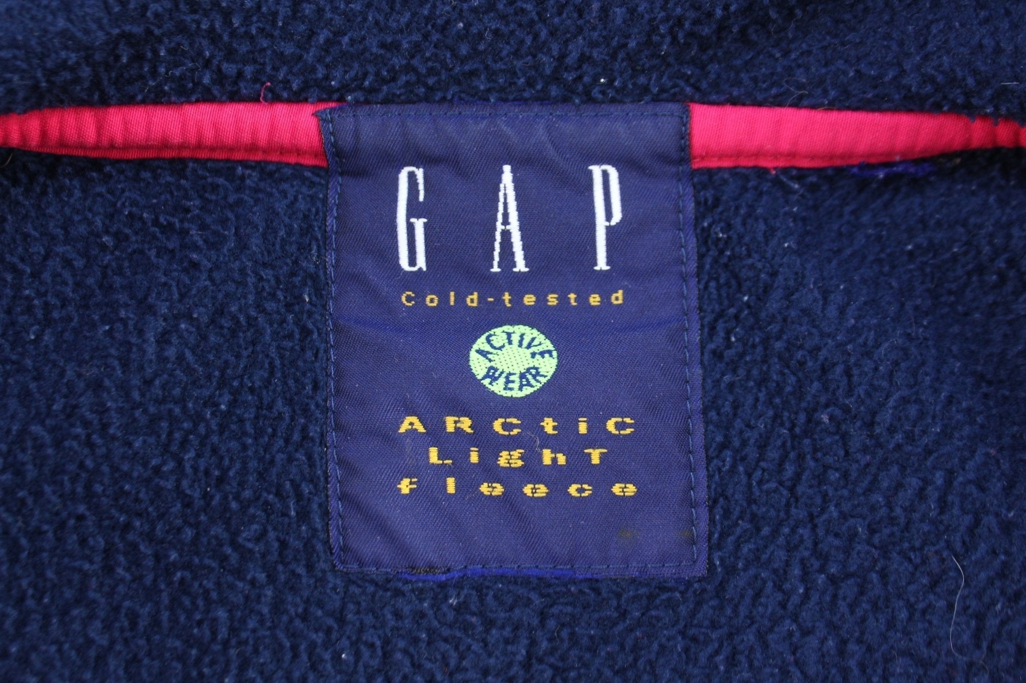 90's GAP Artic Pink & Blue Quarter Zip Fleece Sweater - Sweater - Thrifted Threads