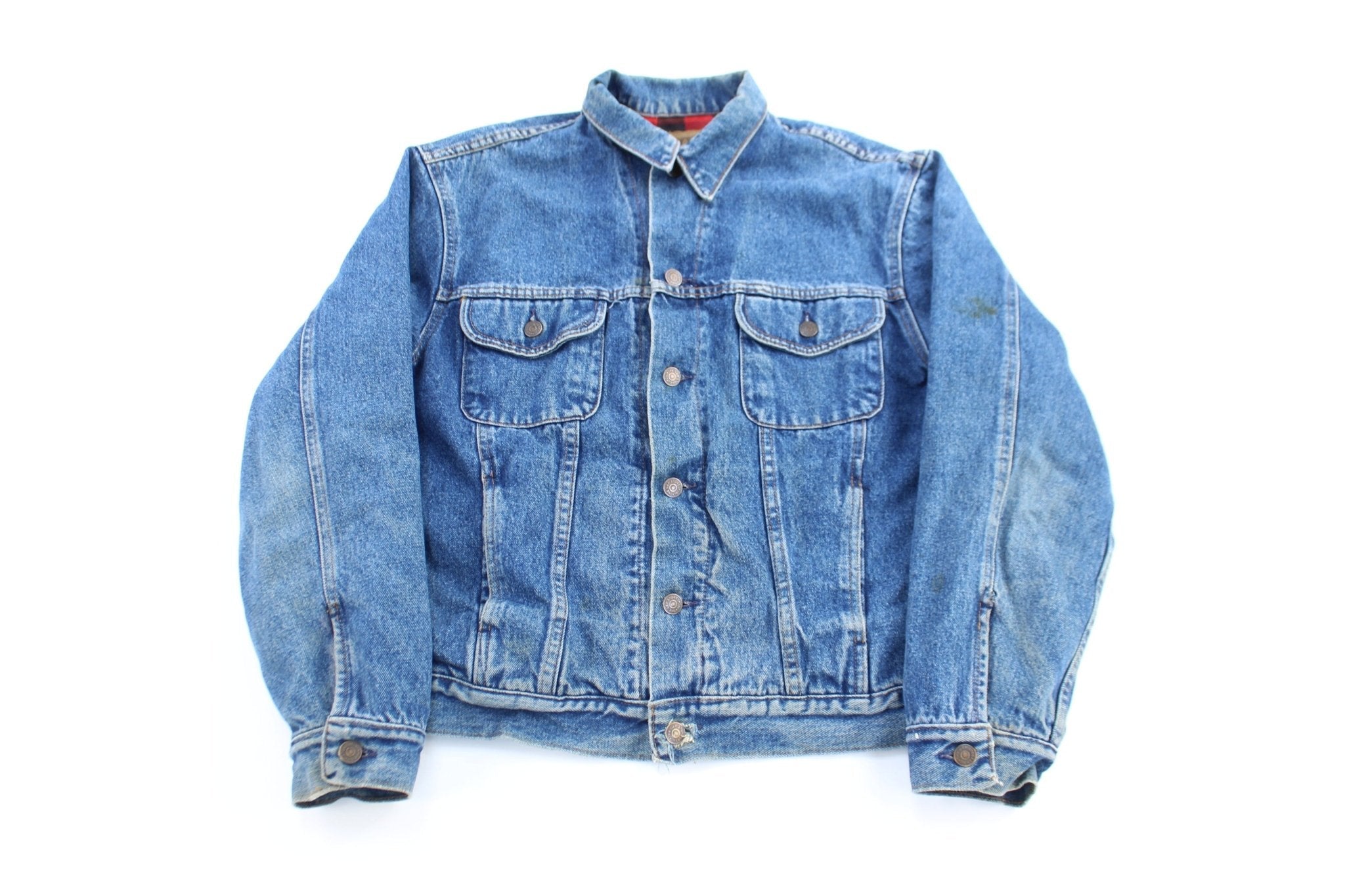 90's Gap Buffalo Lined Denim Jacket - Jacket - Thrifted Threads