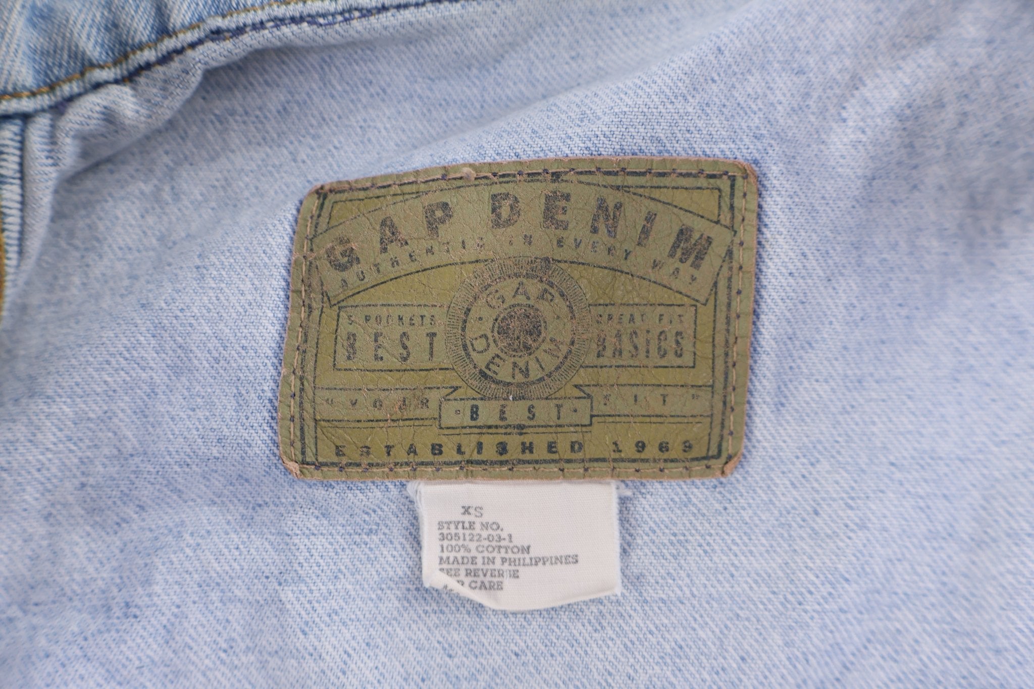 90's Gap Denim Light Wash Denim Jacket - Jacket - Thrifted Threads