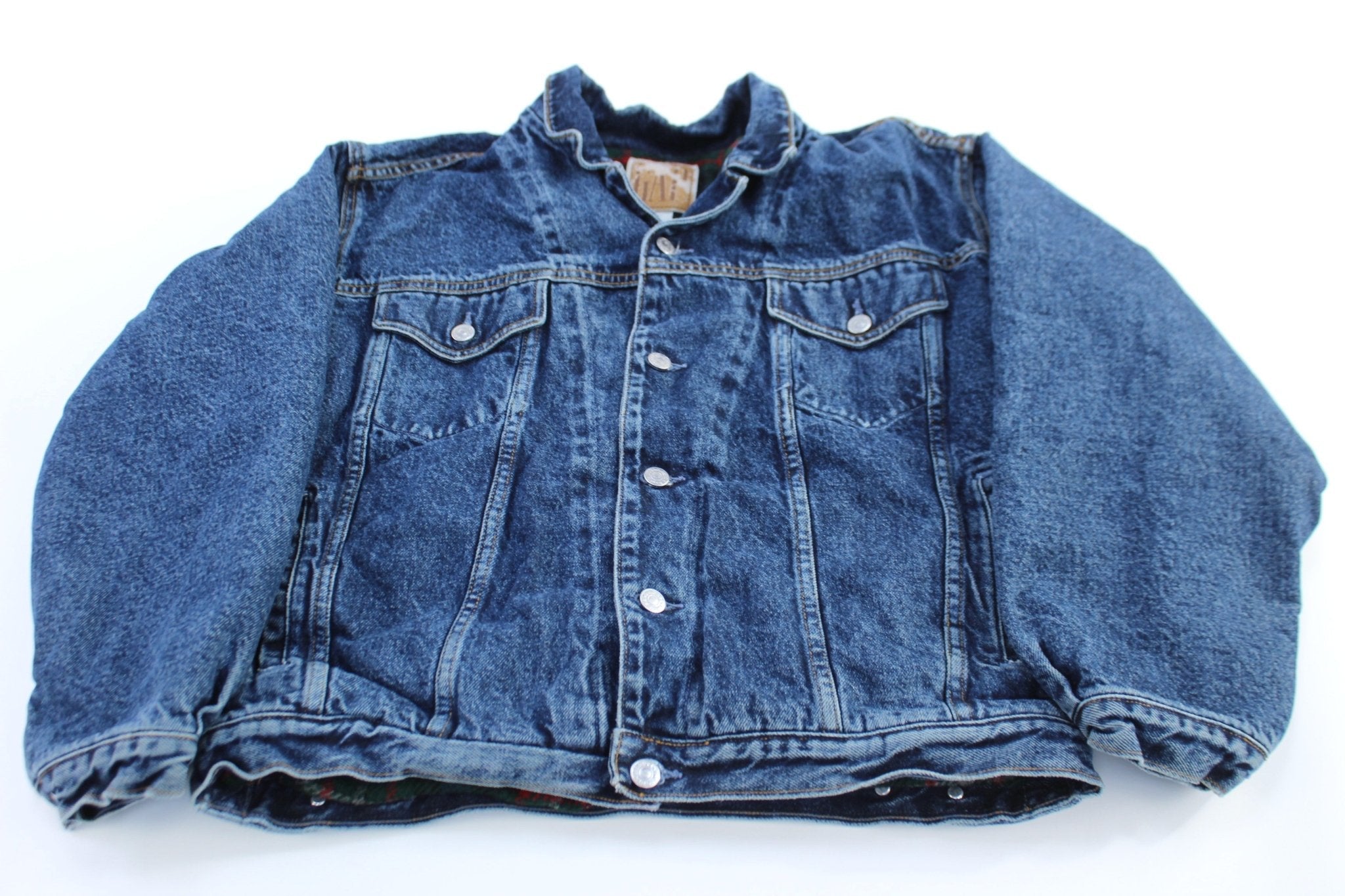 90's Gap Flannel Lined Denim Jacket - Jackets - Thrifted Threads