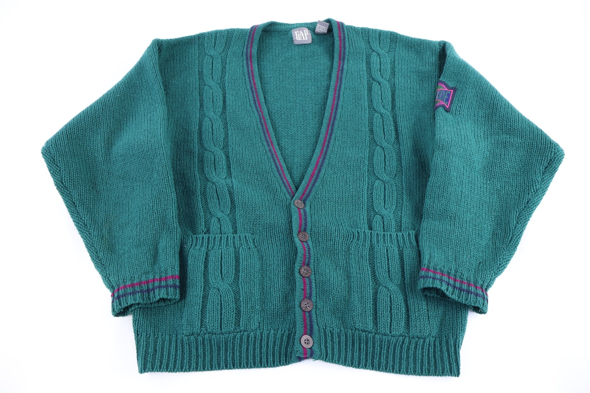 90's GAP Green Knit Cardigan Sweater - Sweater - Thrifted Threads