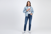 90's GAP Light Wash Denim Trucker Jacket - ThriftedThreads.com