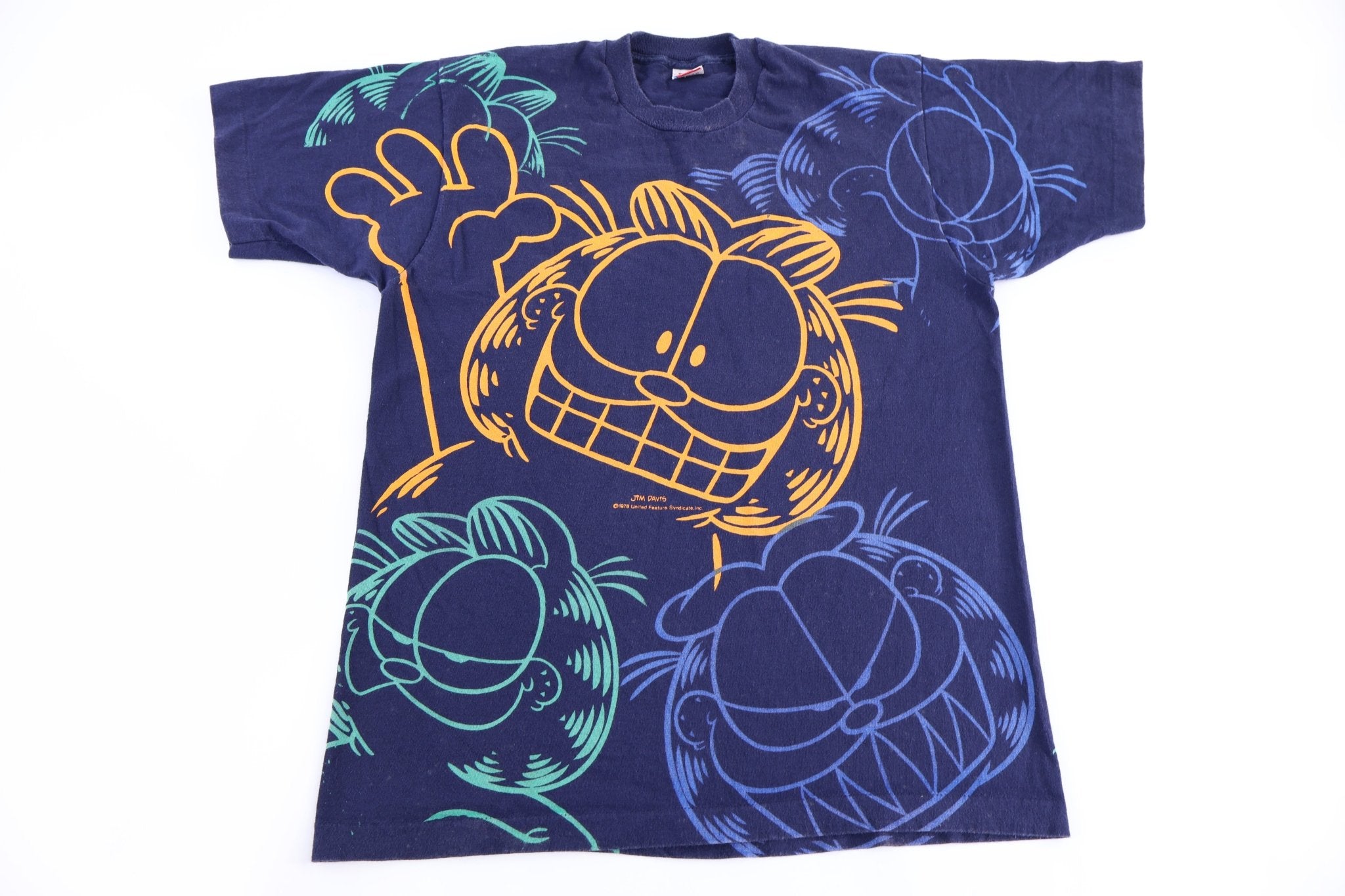 90's Garfield All Over Graphic T-shirt - Shirts & Tops - Thrifted Threads