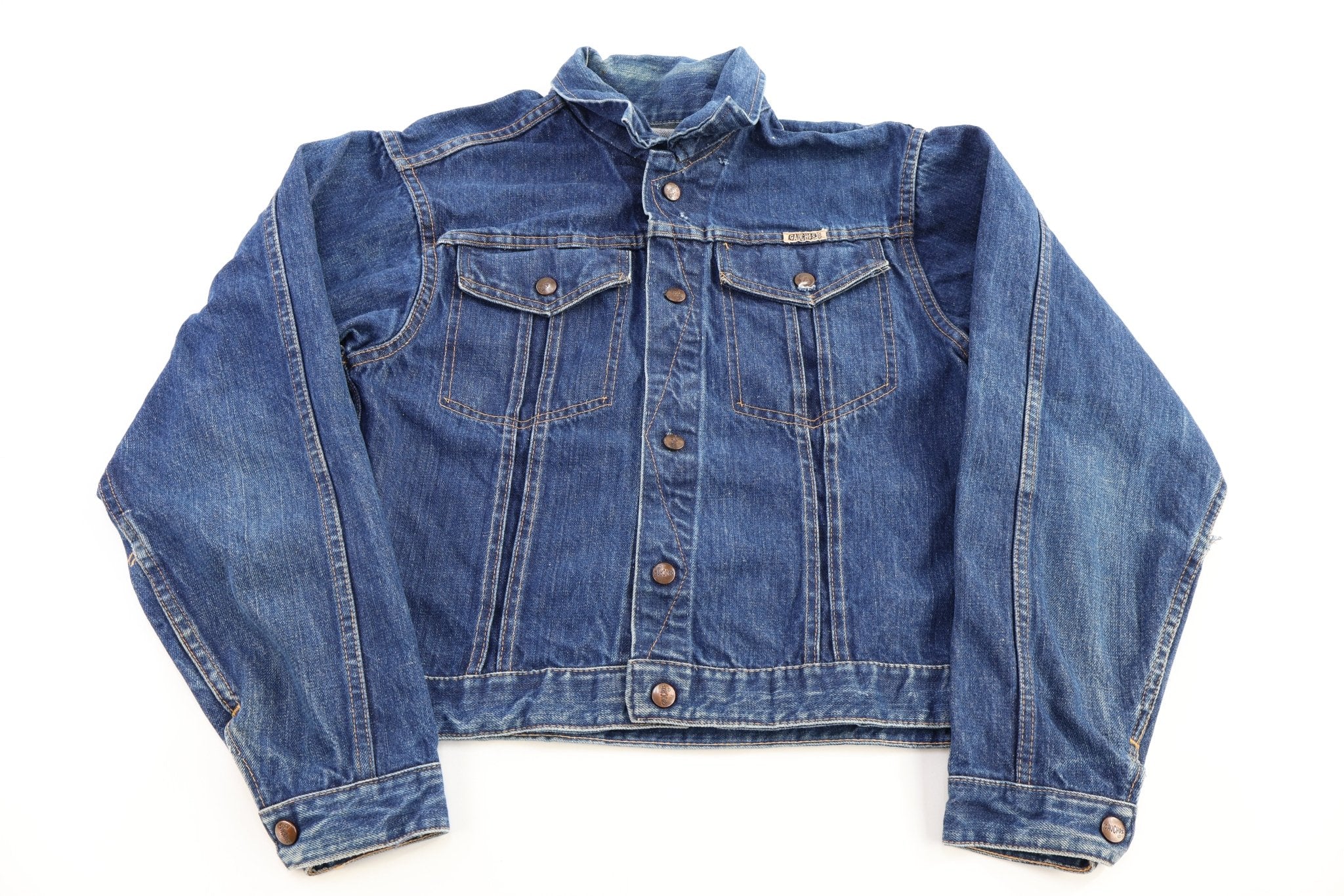 90's Gauchos Dark Wash Denim Jacket - Jacket - Thrifted Threads