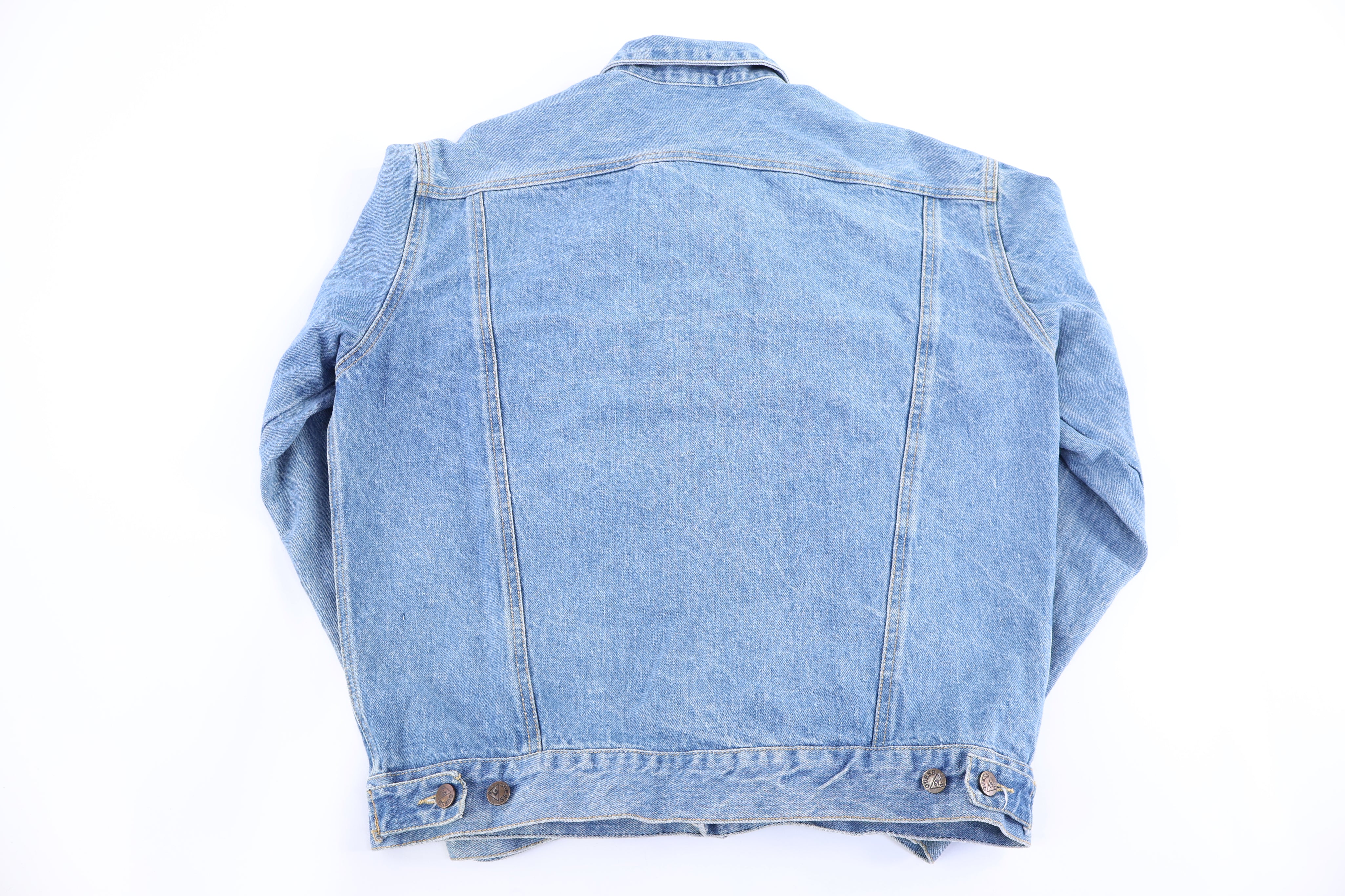 90's Georges Marciano Light Wash Denim Jacket - Jacket - Thrifted Threads
