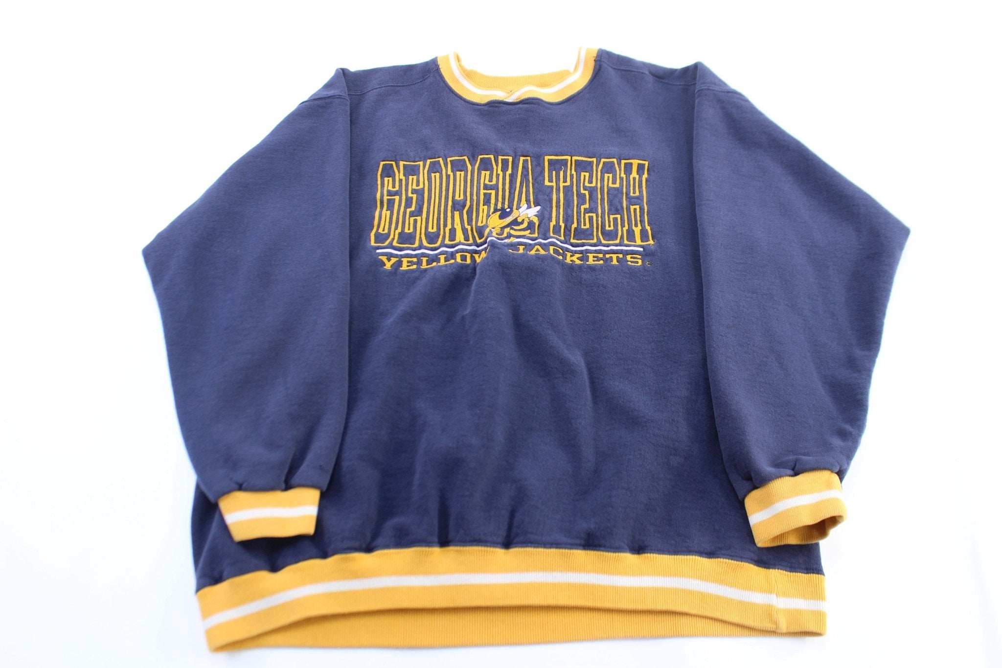 90's Georgia Tech Yellow Jackets Embroidered Sweatshirt - ThriftedThreads.com