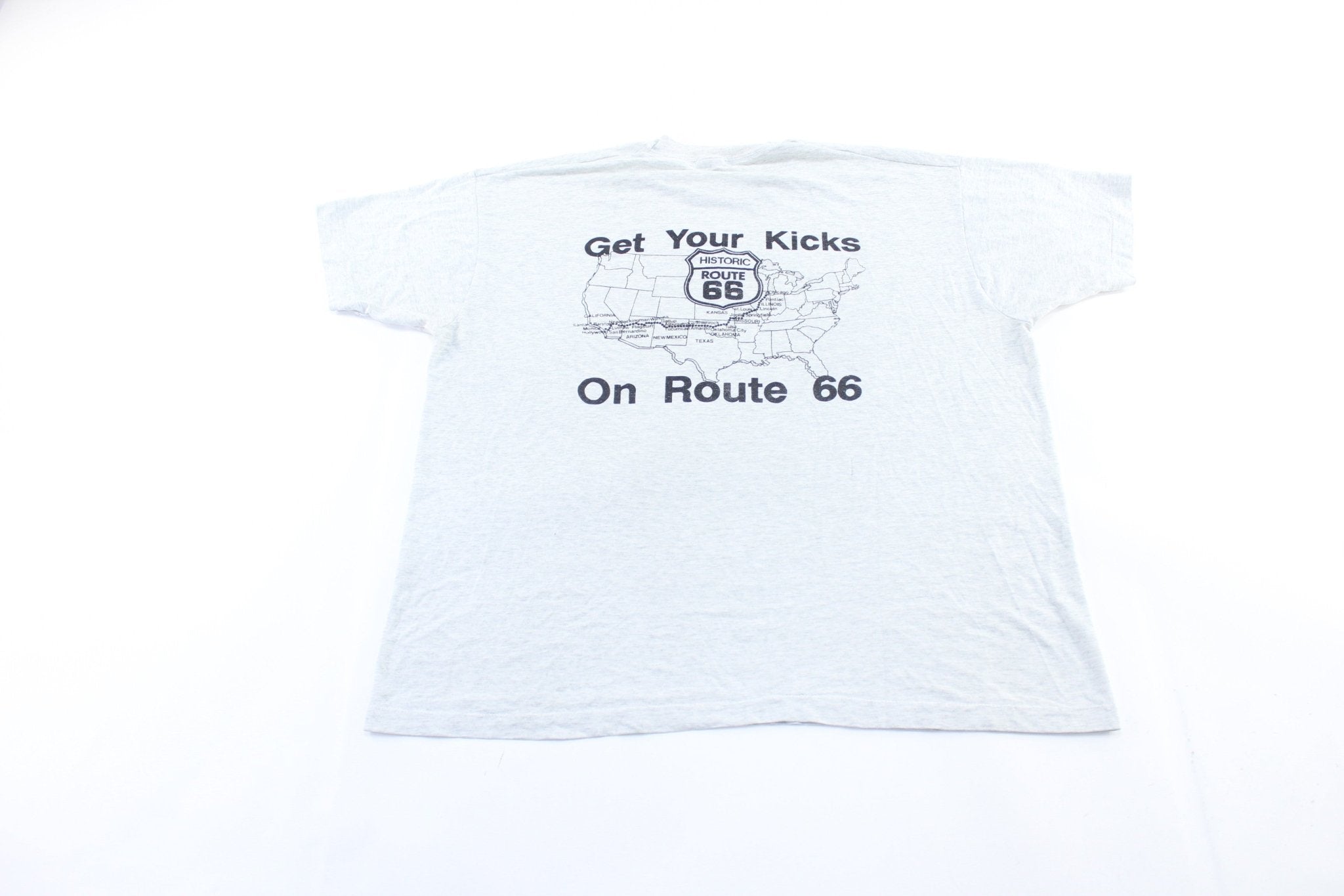 90's Get Your Kicks On Route 66 T-Shirt - ThriftedThreads.com