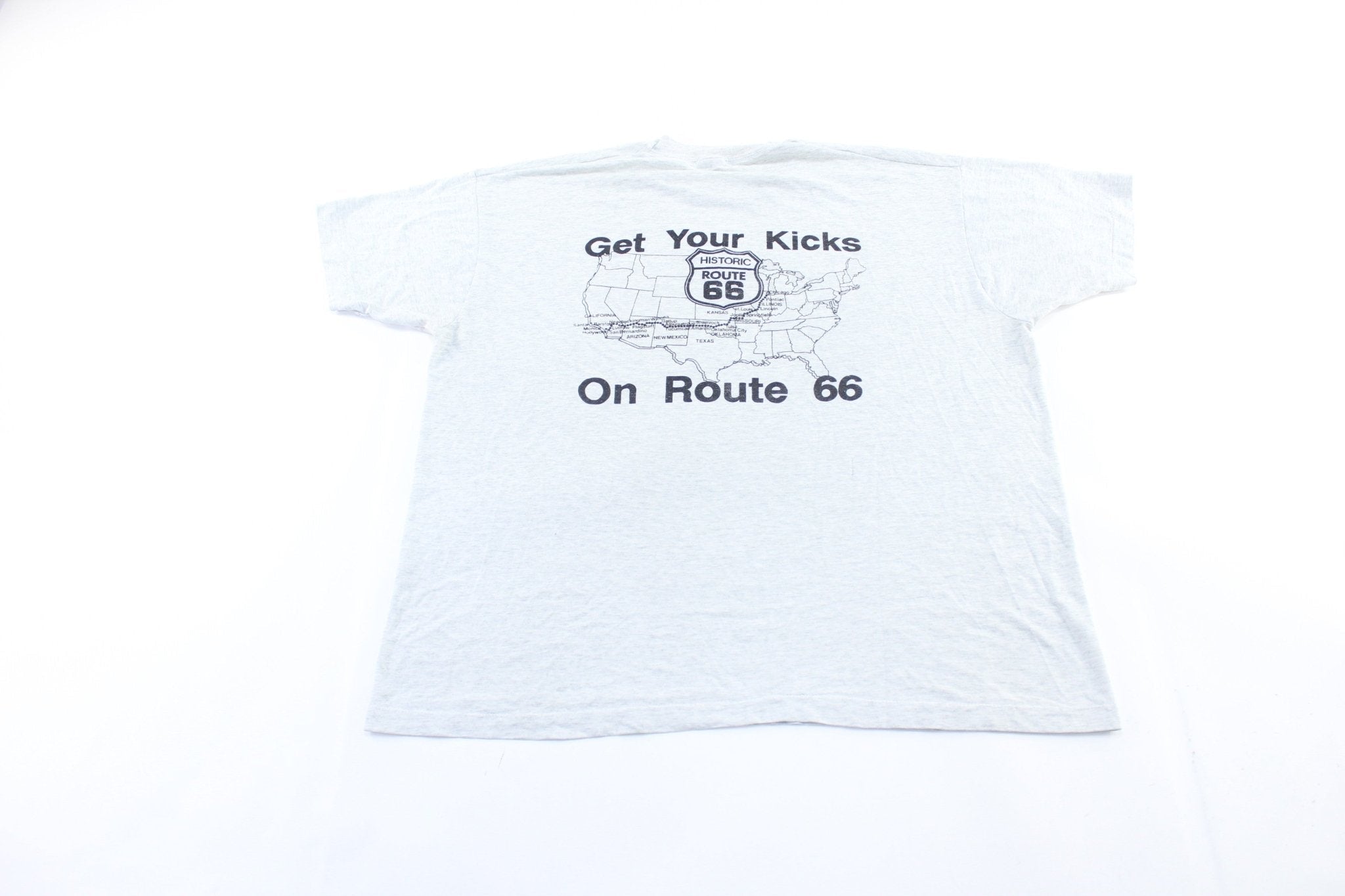 90's Get Your Kicks On Route 66 T-Shirt - T-Shirt - Thrifted Threads
