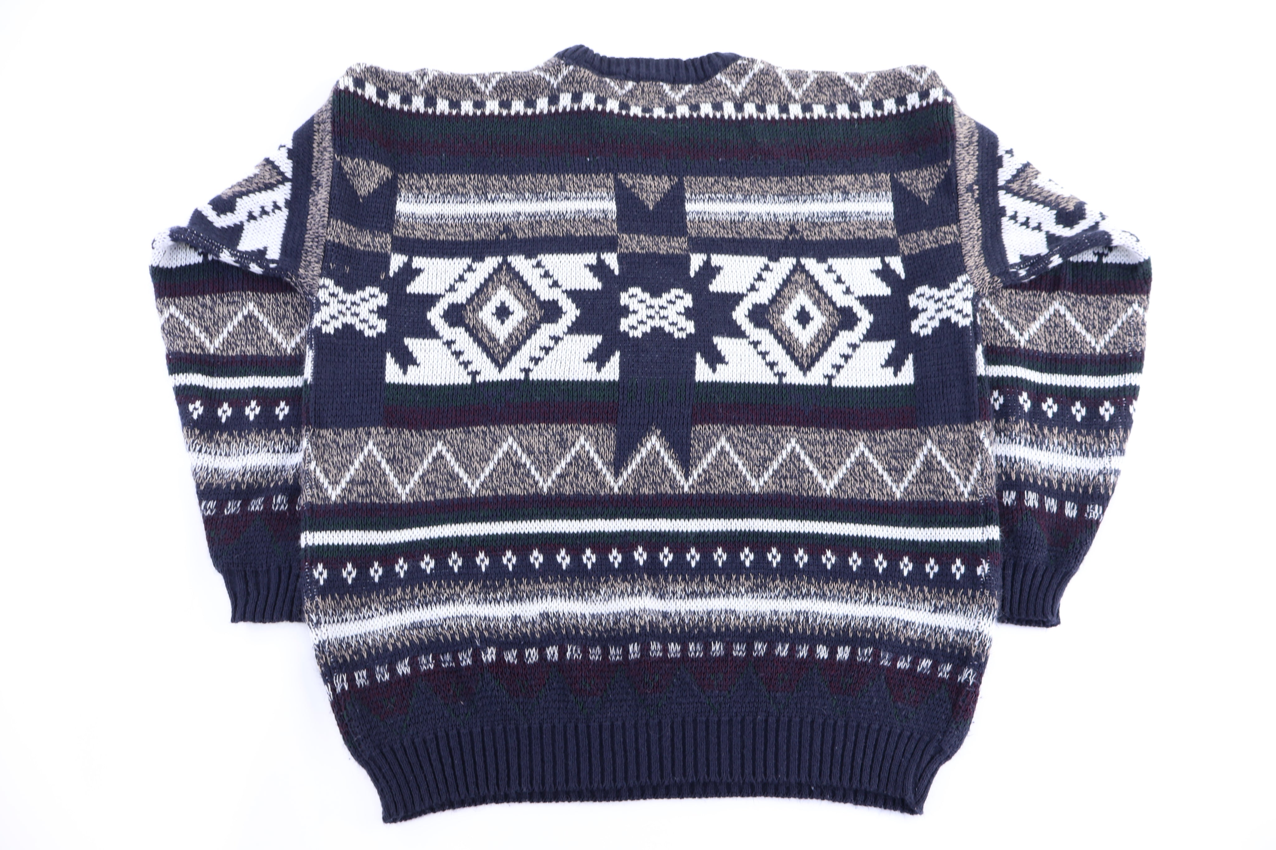 90's Graphix Multipattern Knit Sweater - Sweater - Thrifted Threads