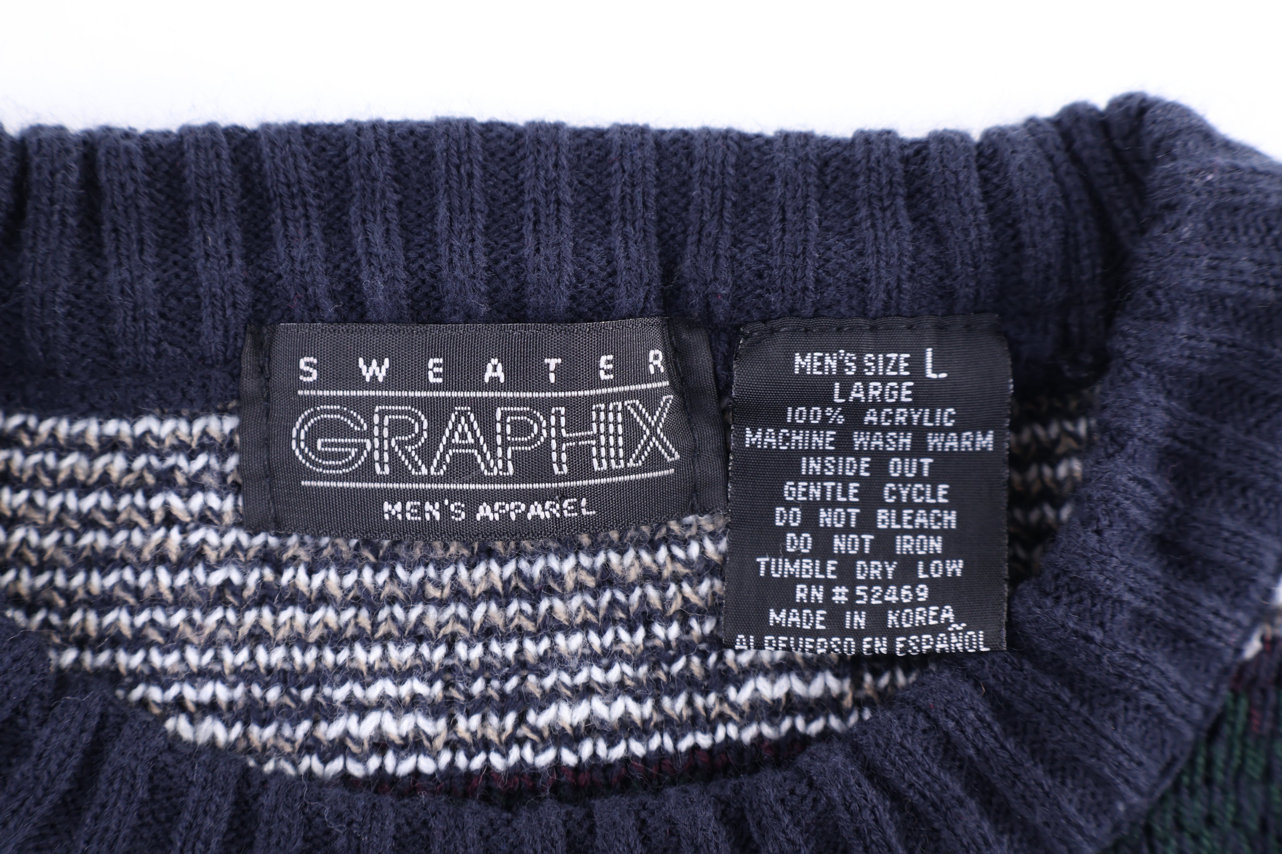 90's Graphix Multipattern Knit Sweater - Sweater - Thrifted Threads
