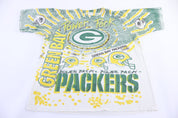 90's Green Bay Packers All Over Graphic T-shirt - Shirts & Tops - Thrifted Threads