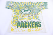 90's Green Bay Packers All Over Graphic T-shirt - Shirts & Tops - Thrifted Threads