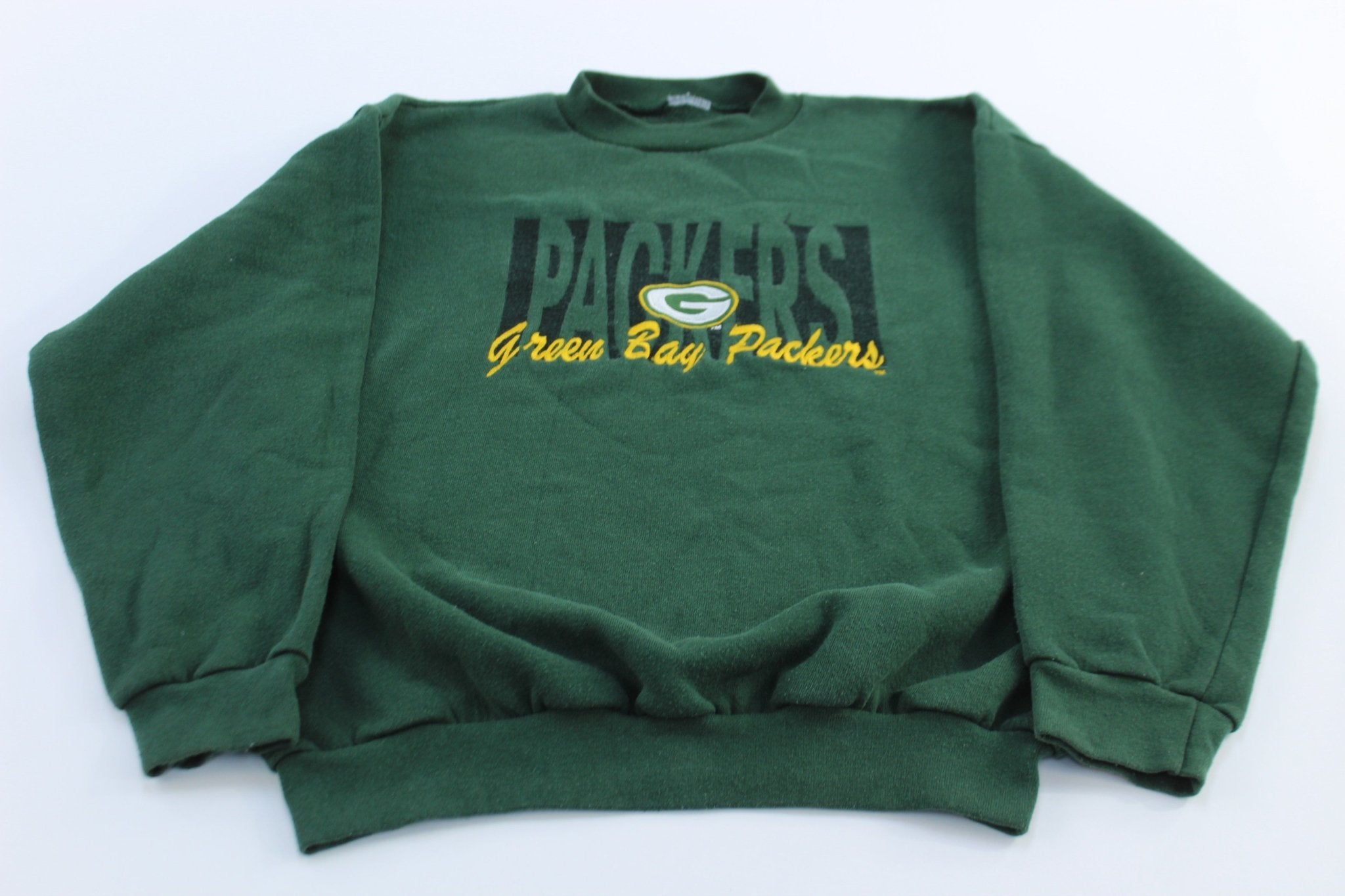 90's Green Bay Packers Embroidered Football Sweatshirt - ThriftedThreads.com