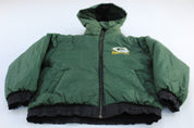 90's Green Bay Packers Embroidered Reversible Pro Player Jacket - ThriftedThreads.com
