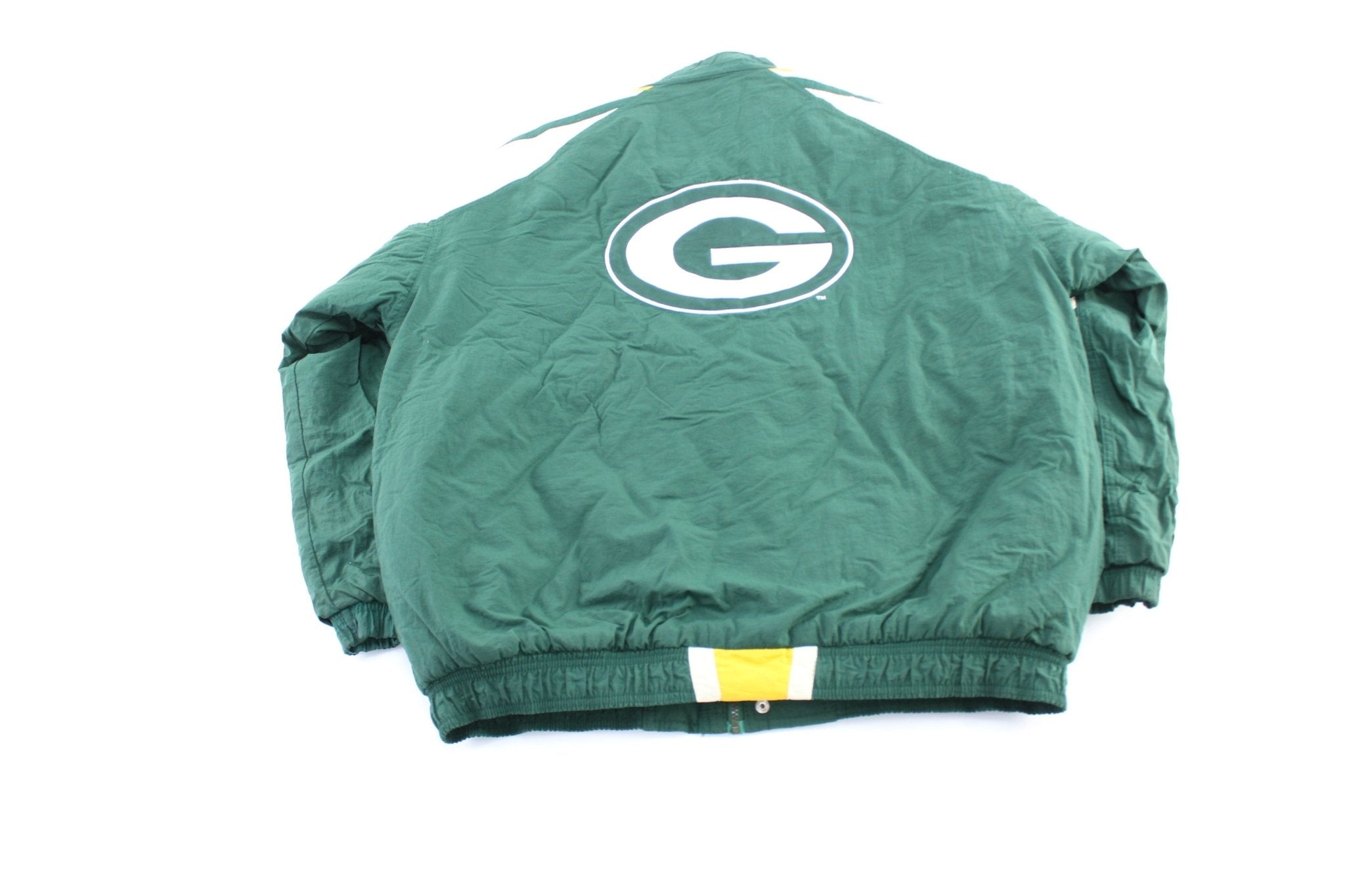 90's Green Bay Packers Embroidered Starter Zip Up Jacket - ThriftedThreads.com