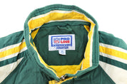 90's Green Bay Packers Embroidered Starter Zip Up Jacket - ThriftedThreads.com