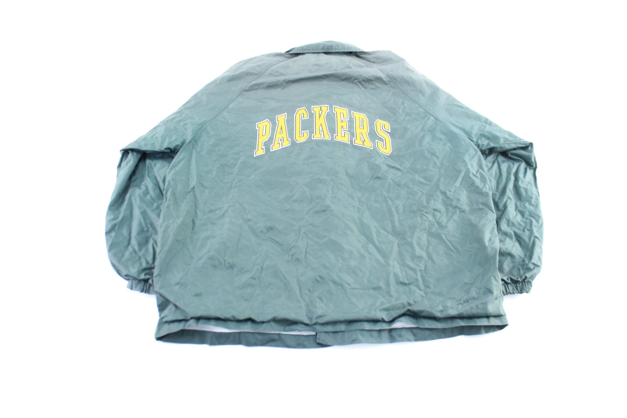 90's Green Bay Packers Logo 7 Windbreaker Jacket - ThriftedThreads.com