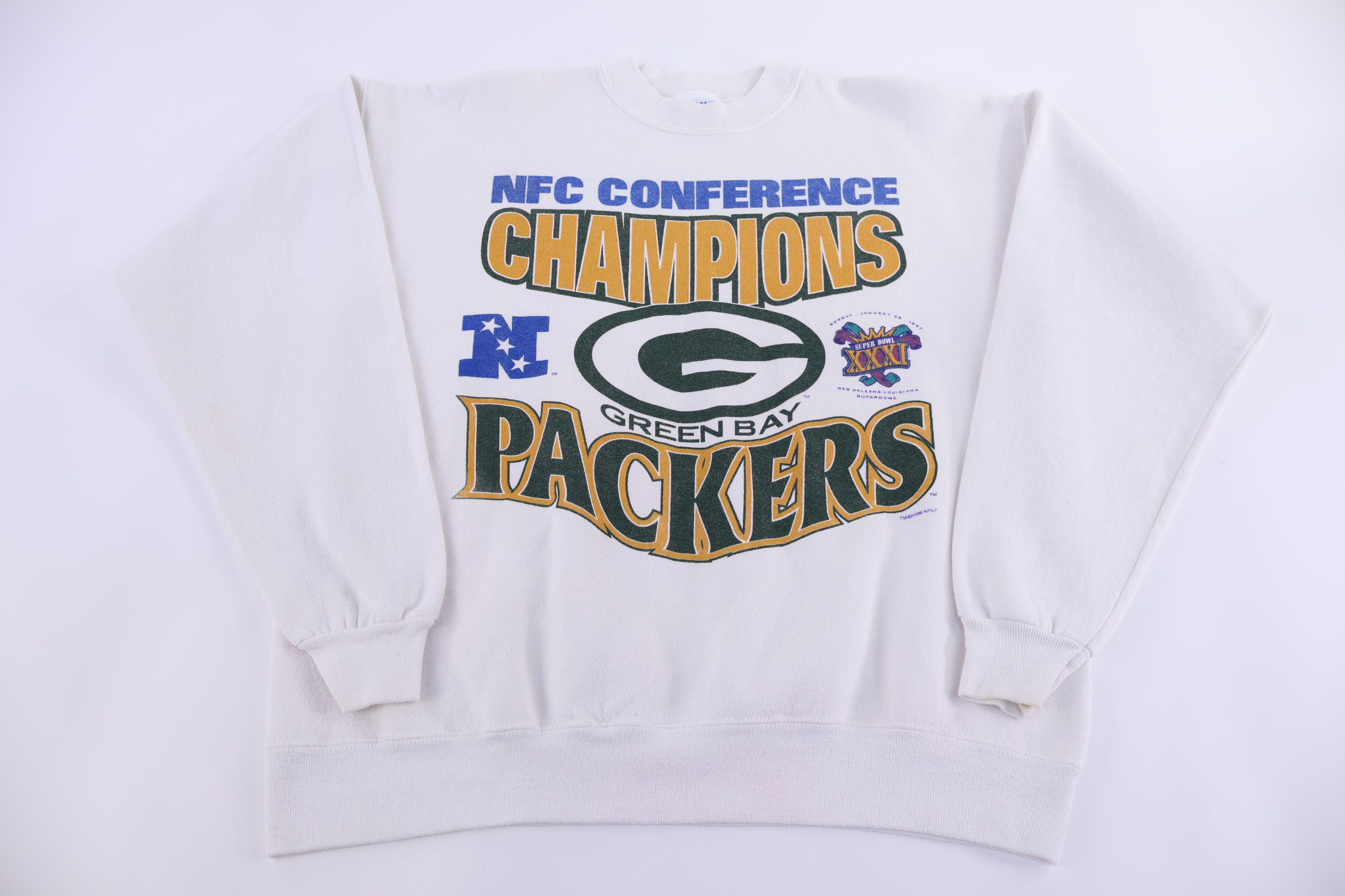 90's Green Bay Packers NFC Conference Sweatshirt - Sweatshirt - Thrifted Threads