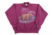 90's Grizzly Bear Nature Graphic Sweatshirt - Sweatshirt - Thrifted Threads