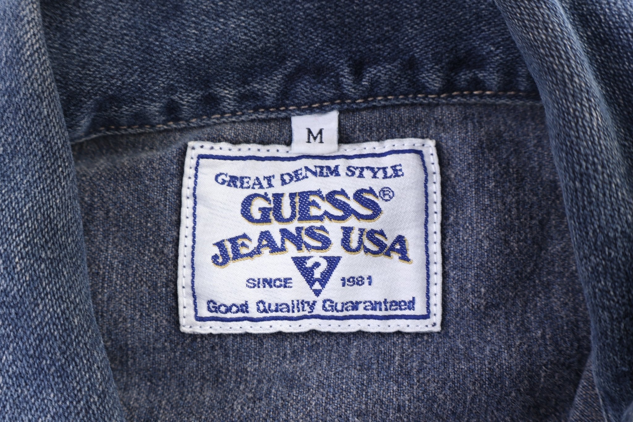 90's GUESS Jeans USA Dark Wash Denim Jacket - Jacket - Thrifted Threads