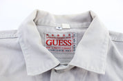 90's Guess Light Grey Denim Jacket - Jacket - Thrifted Threads