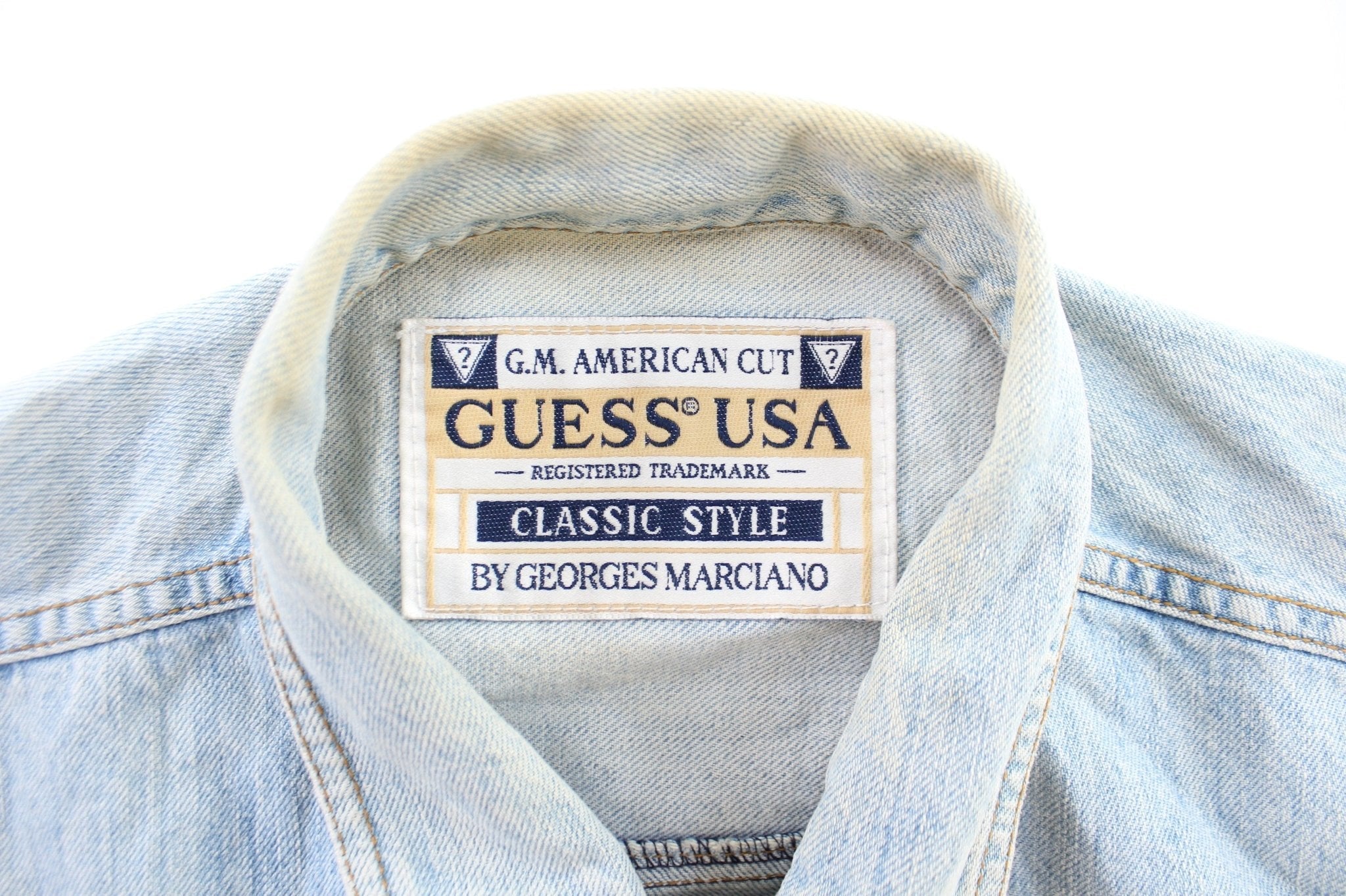 90's Guess Light Wash Denim Jacket - Jacket - Thrifted Threads