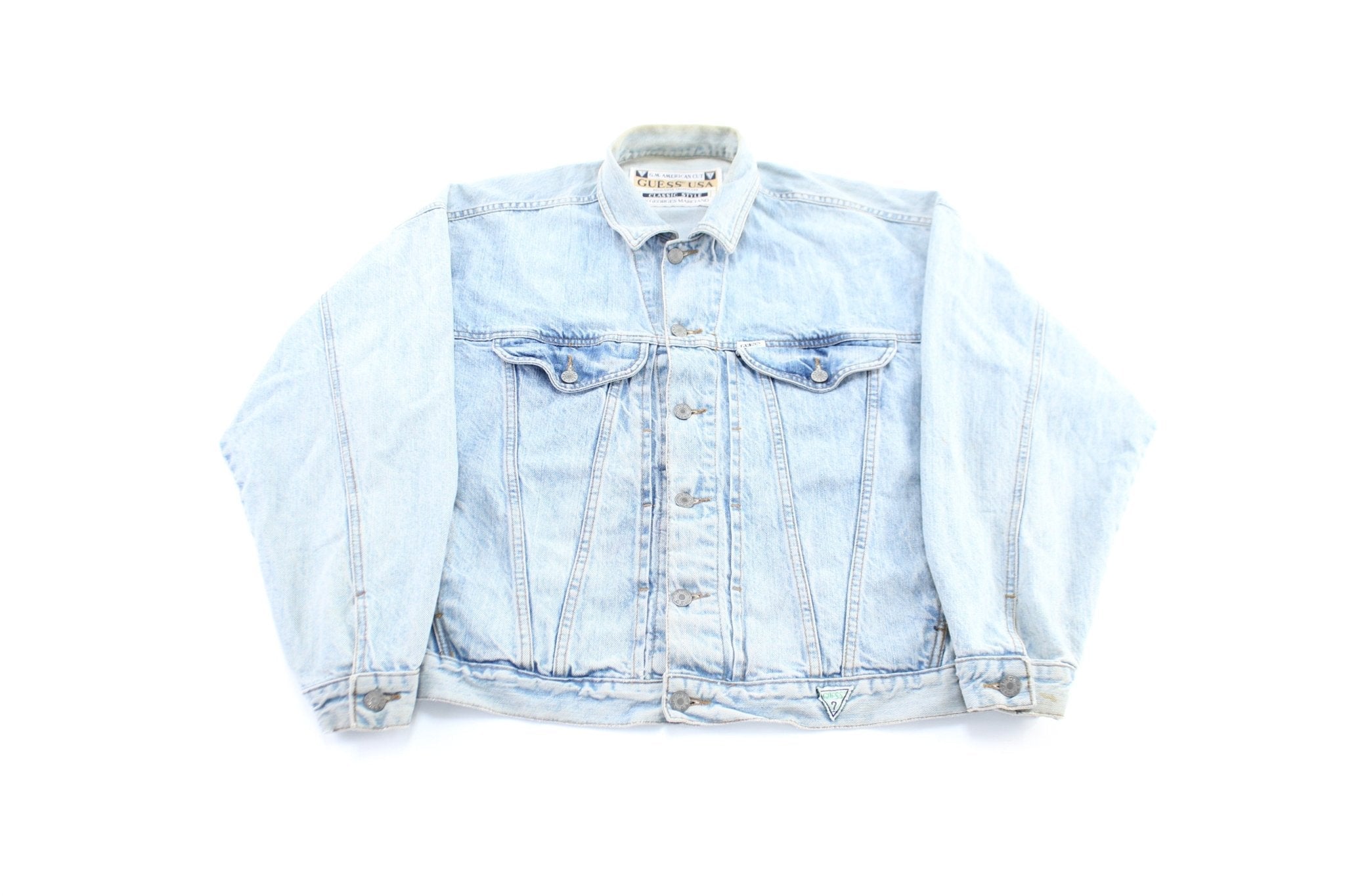 90's Guess Light Wash Denim Jacket - Jacket - Thrifted Threads