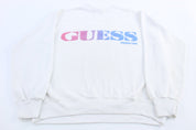 90's Guess Production White Sweatshirt - Sweatshirts - Thrifted Threads