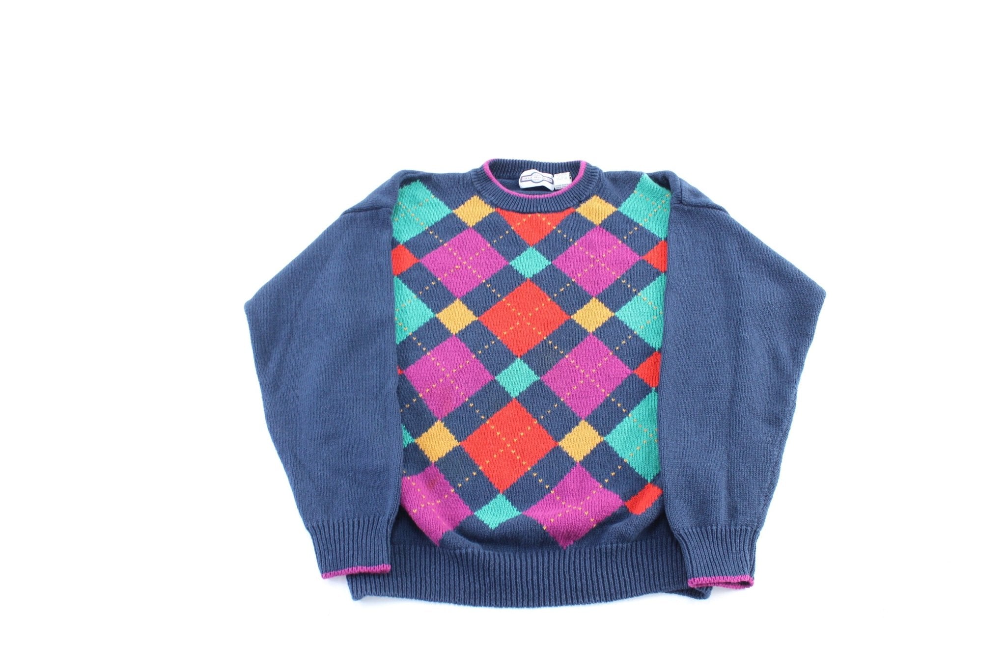 90's Gulf Traders Geometric Patterned Sweater - ThriftedThreads.com