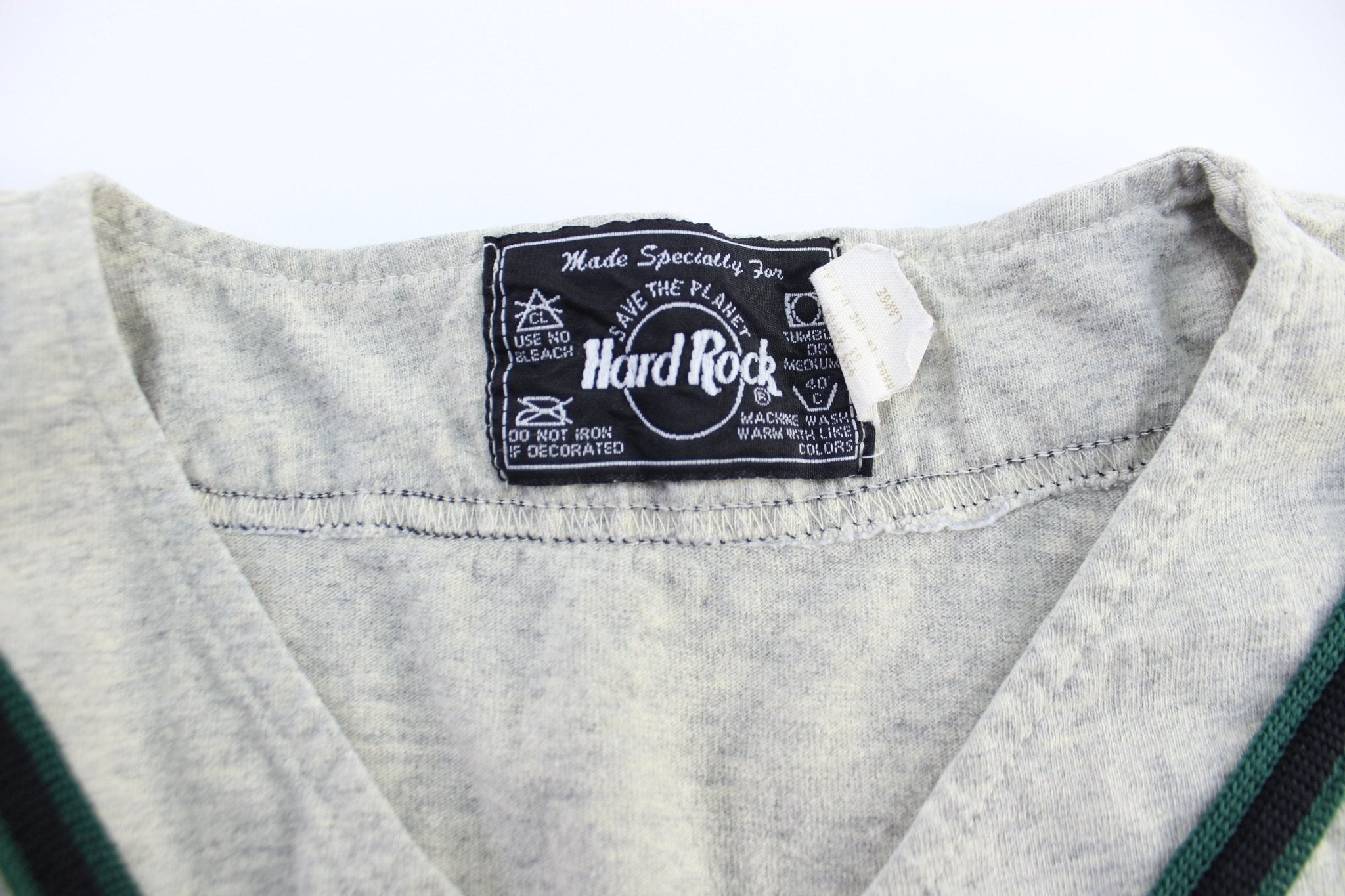 90's Hard Rock Cafe Embroidered Hollywood Baseball Jersey - ThriftedThreads.com