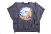 90's Harley Davidson Motorcycles 3D Emblem Sweatshirt - Sweatshirt - Thrifted Threads