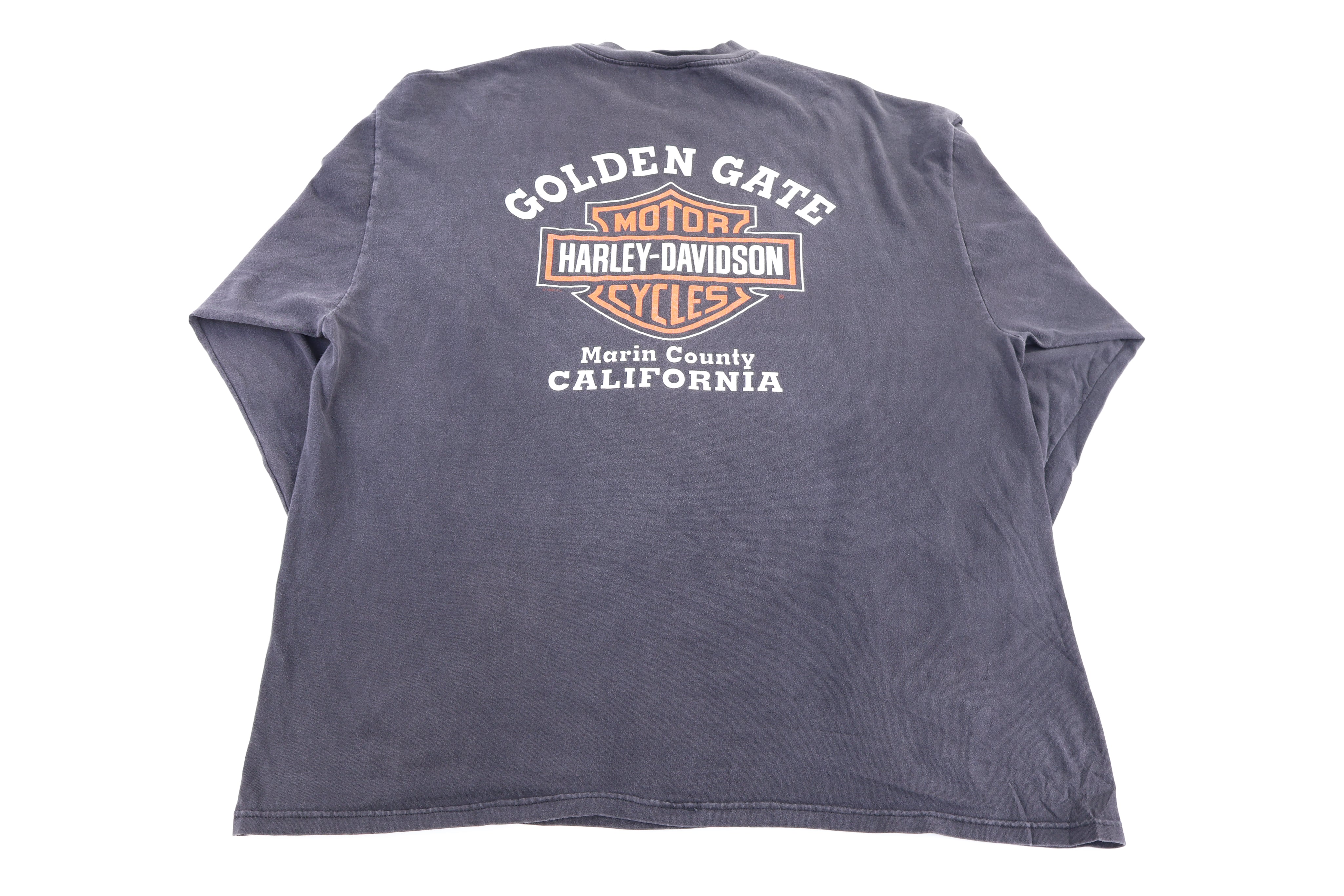 90's Harley Davidson Motorcycles California Flames Graphic LS T-shirt - Shirts & Tops - Thrifted Threads