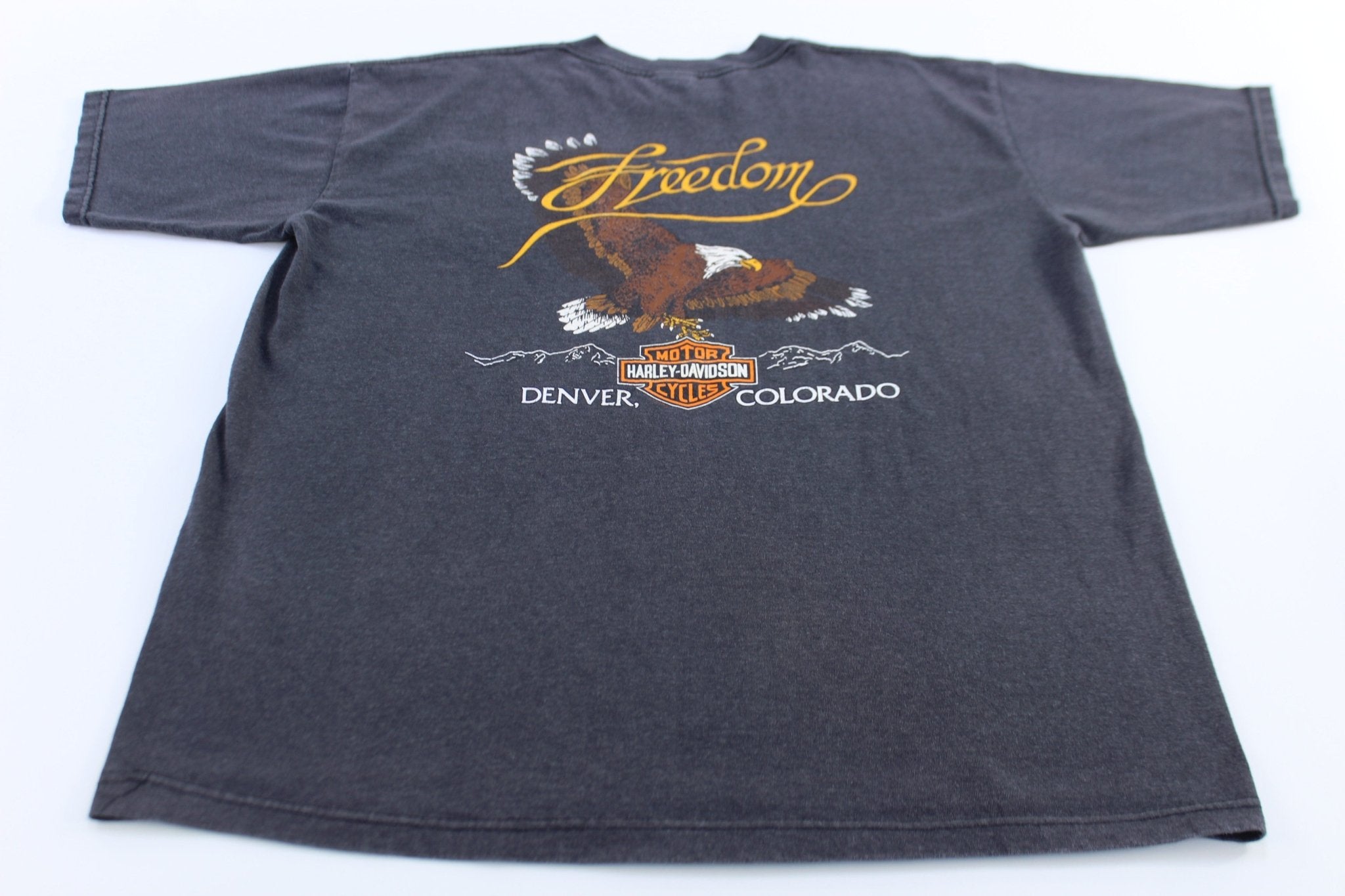 90's Harley Davidson Motorcycles Denver, Colorado T-Shirt - ThriftedThreads.com