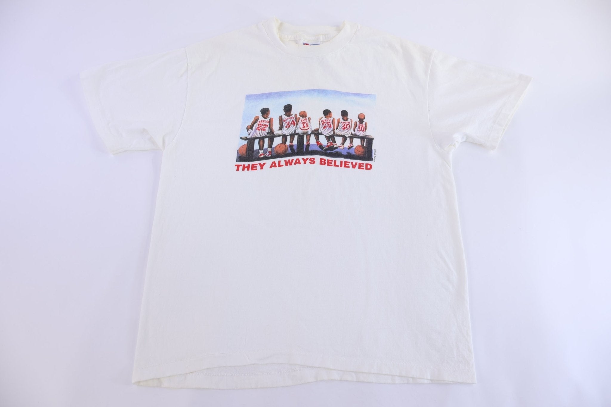 90's Houston Rockets Basketball They Always Believed T-shirt - Shirts & Tops - Thrifted Threads