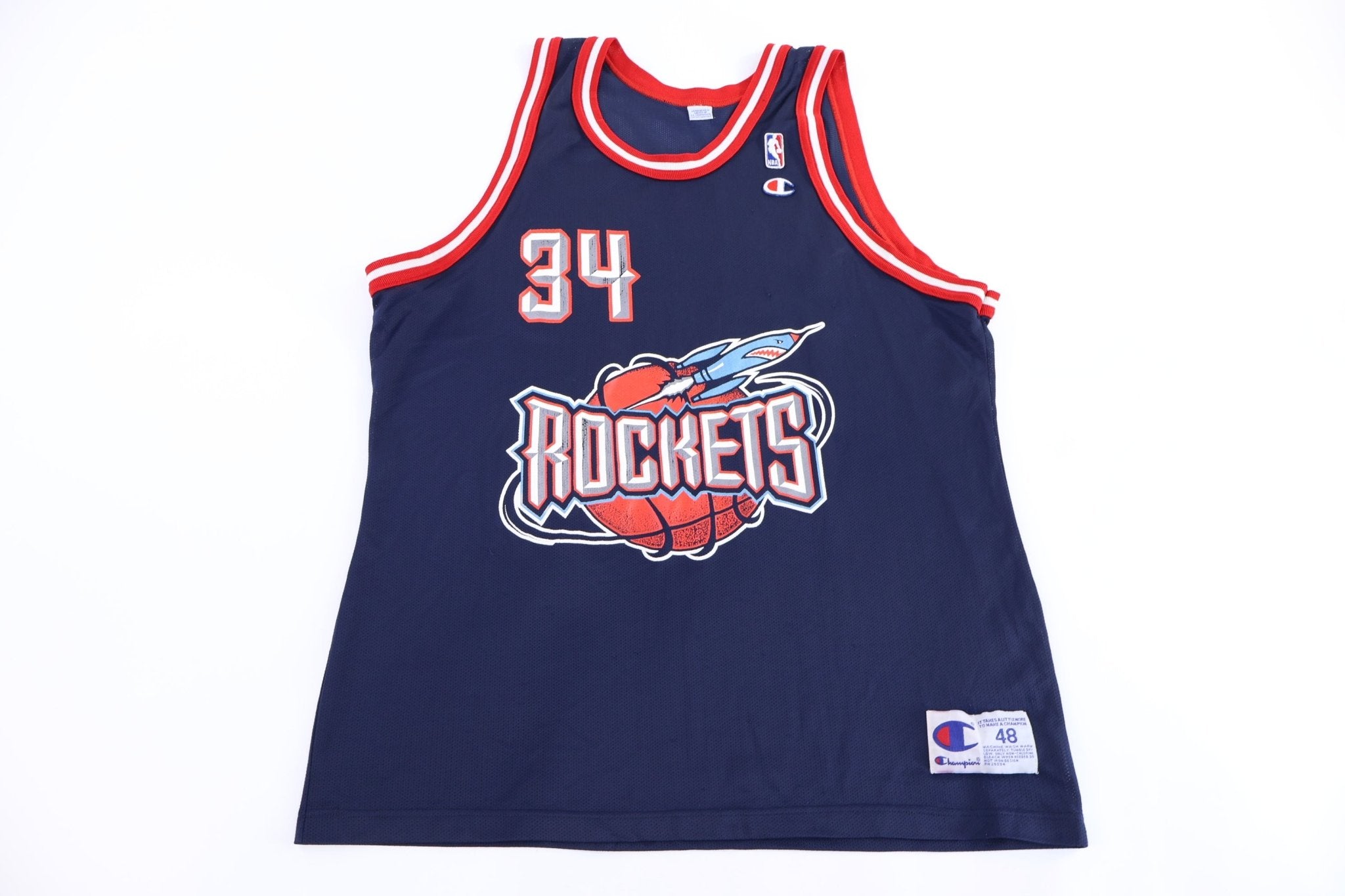 90's Houston Rockets Hakeem Olajuwon Basketball Jersey - Jerseys/Tanks - Thrifted Threads
