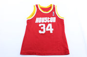90's Houston Rockets Hakeem Olajuwon Champion Basketball Jersey - ThriftedThreads.com