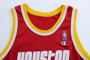 90's Houston Rockets Hakeem Olajuwon Champion Basketball Jersey - ThriftedThreads.com