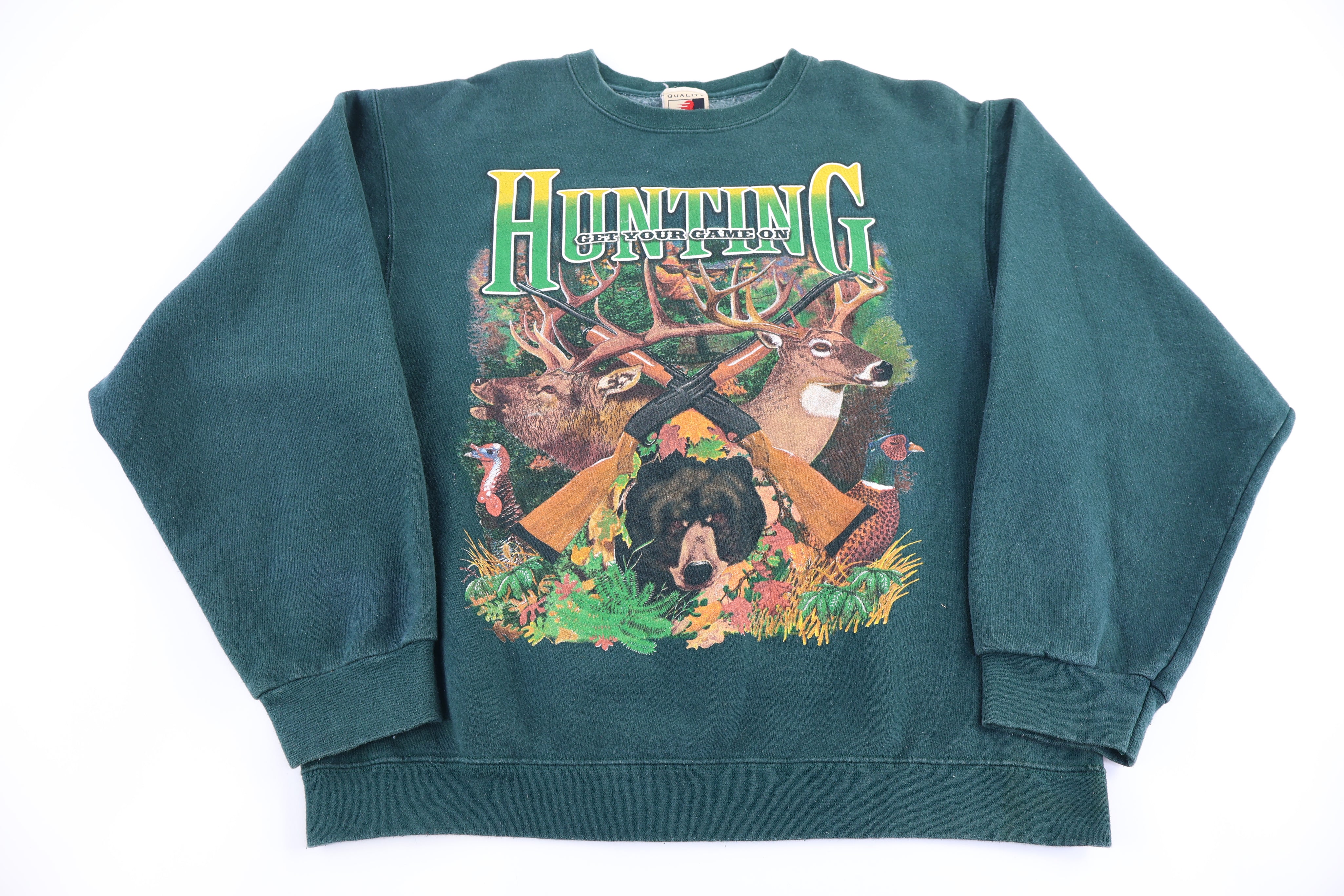 90's Hunting Get Your Game On Sweatshirt - Sweatshirt - Thrifted Threads