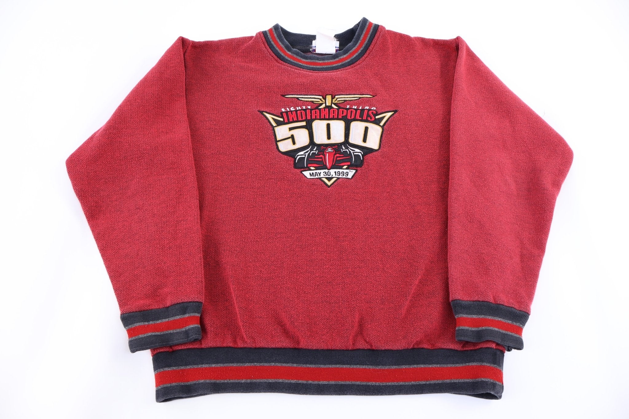 90's Indianapolis 500 Racing Embroidered Sweatshirt - Sweatshirt - Thrifted Threads