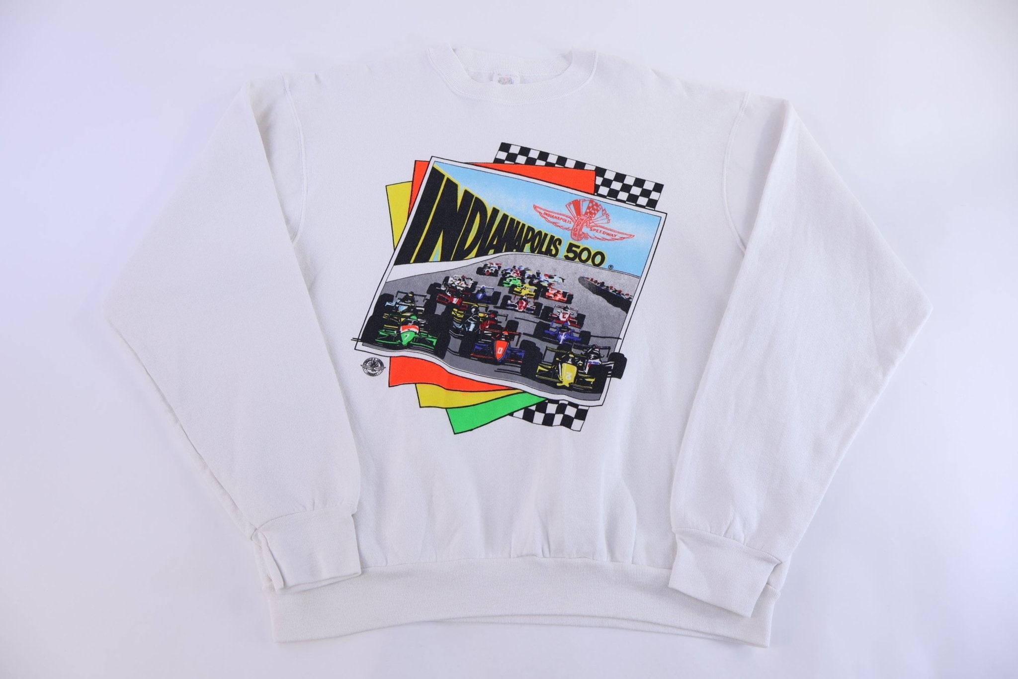 90's Indianapolis 500 Racing Graphic Sweatshirt - Sweatshirt - Thrifted Threads