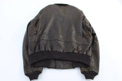 90's Jacket Type GWI Brown Leather Jacket - Jacket - Thrifted Threads