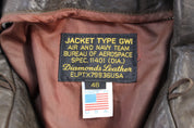 90's Jacket Type GWI Brown Leather Jacket - Jacket - Thrifted Threads