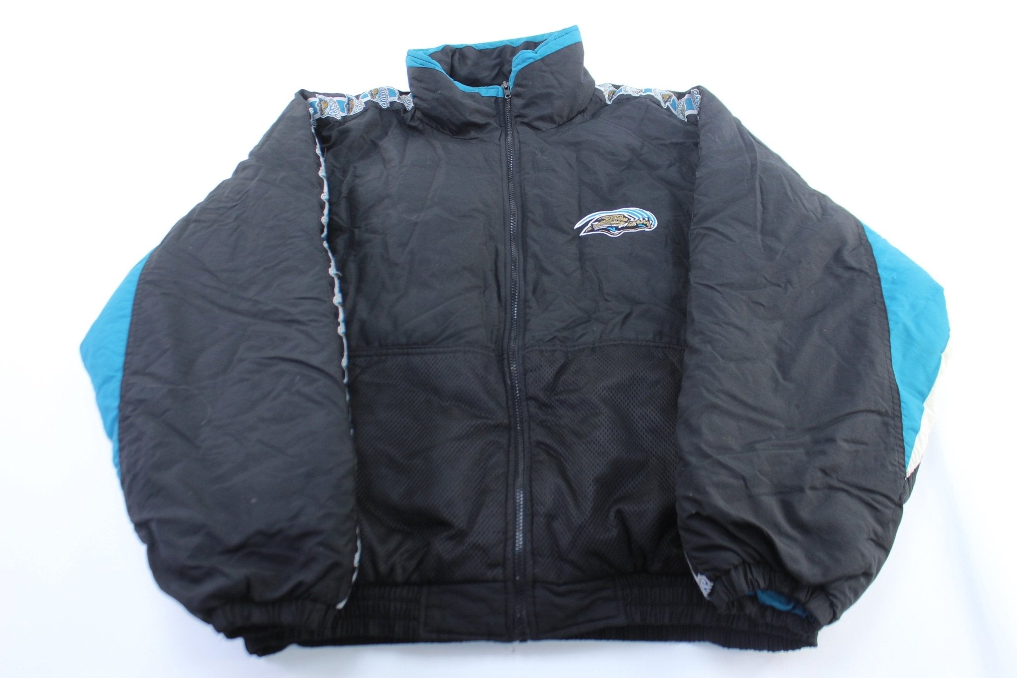 90's Jacksonville Jaguars Embroidered Zip Up Jacket - ThriftedThreads.com