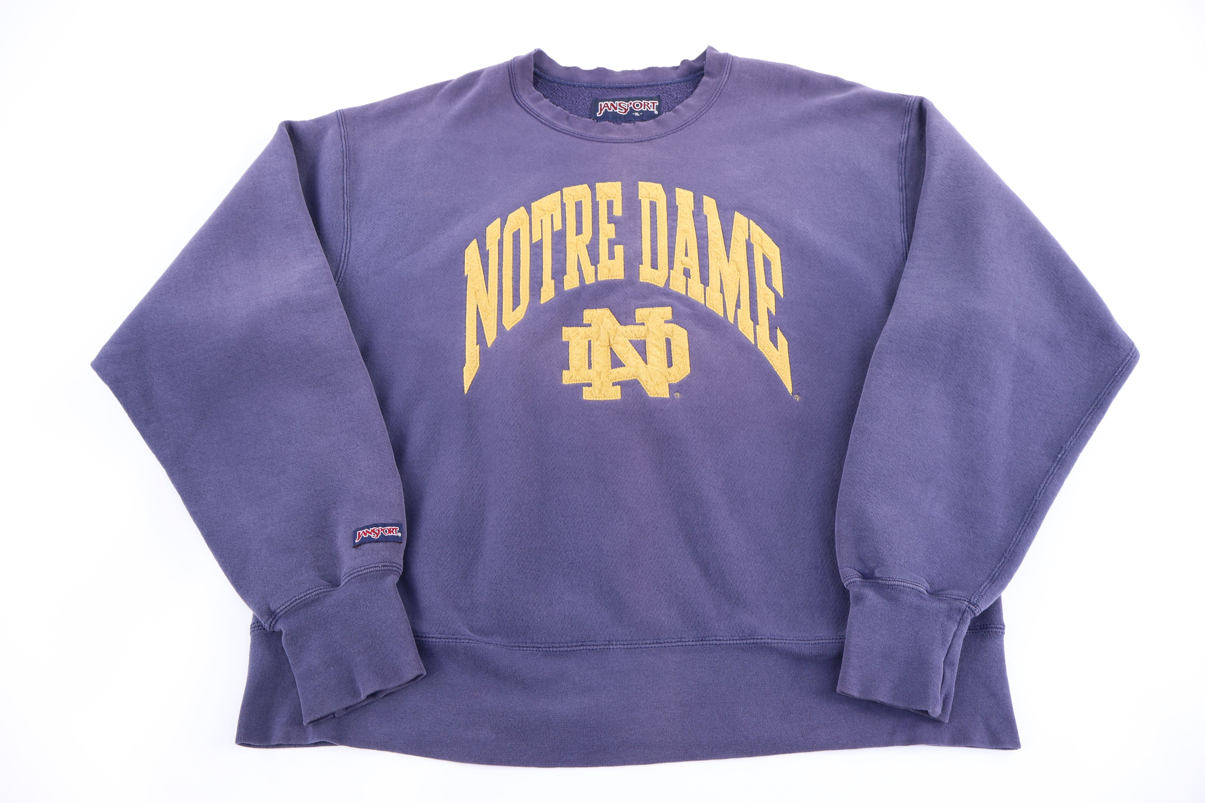90's Jansport University of Notre Dame Sweatshirt - Sweatshirt - Thrifted Threads