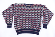 90's Jantzen Multipattern Knit Sweater - Sweater - Thrifted Threads