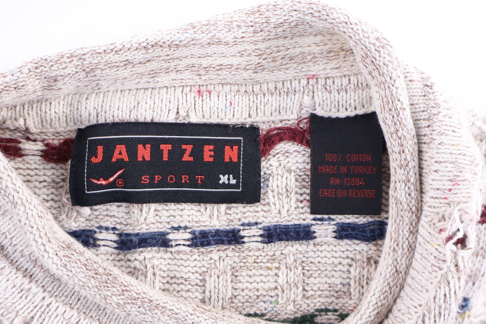 90's Jantzen Multipattern Knit Sweater - Sweater - Thrifted Threads