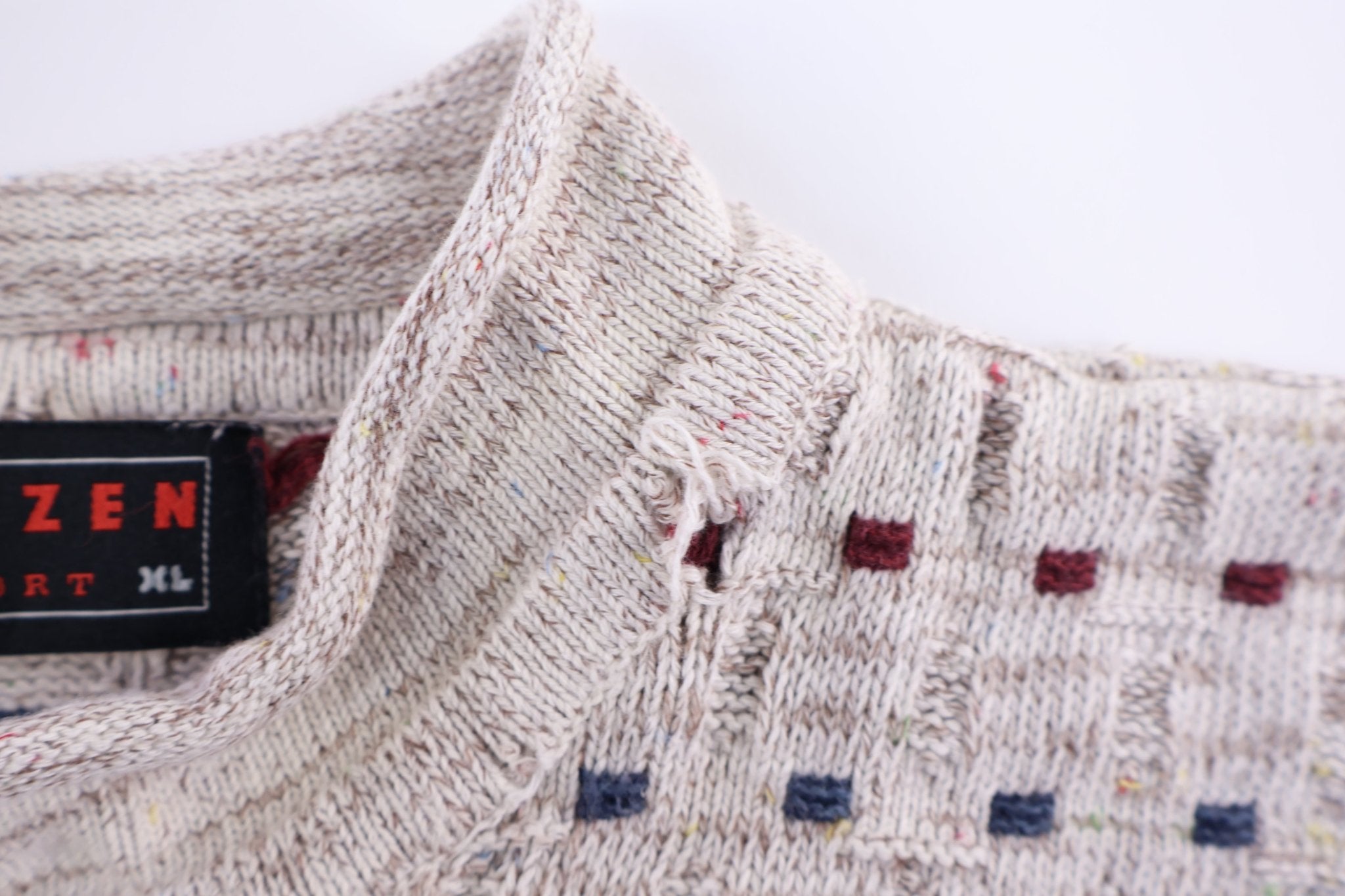 90's Jantzen Multipattern Knit Sweater - Sweater - Thrifted Threads