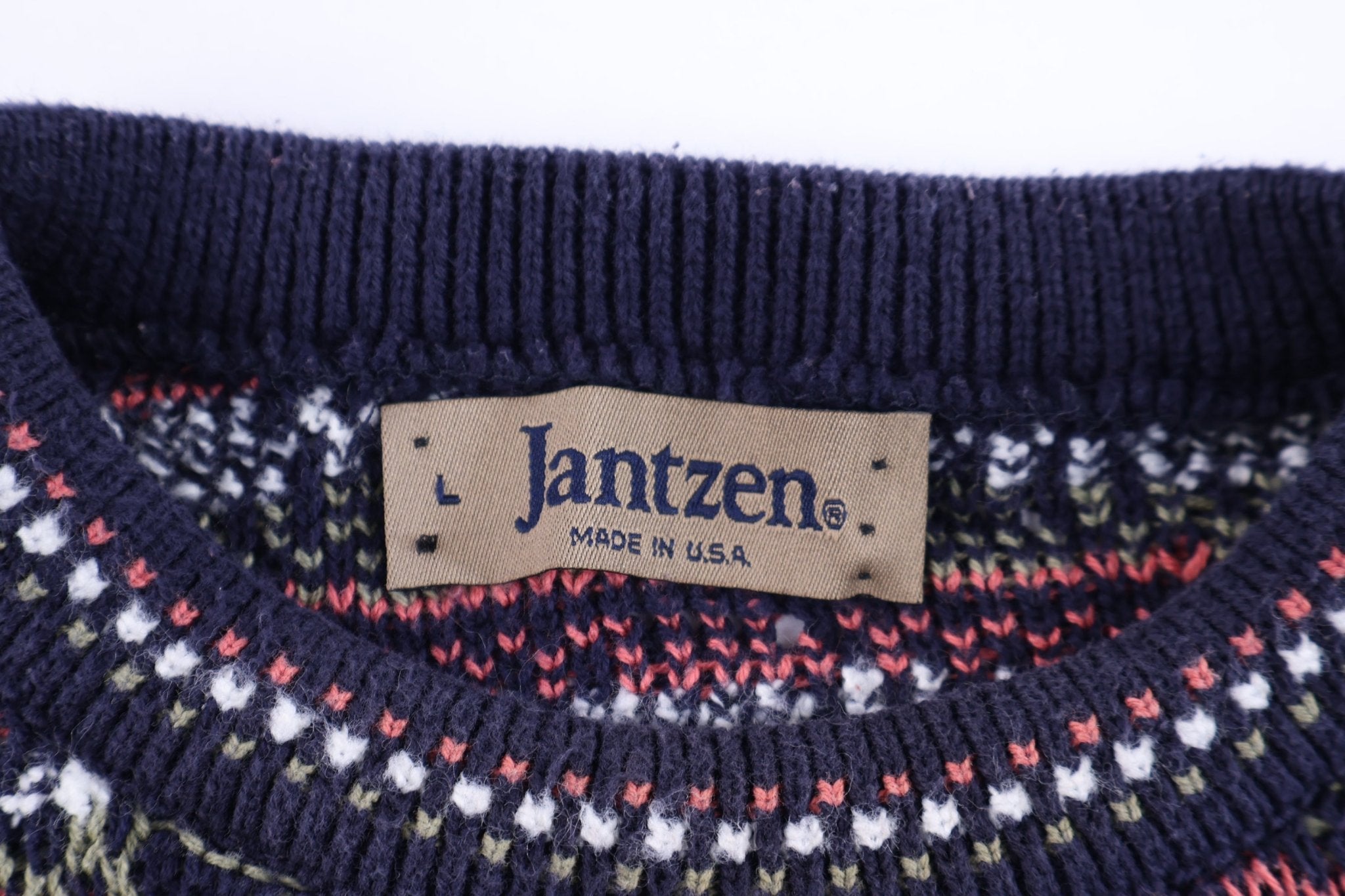 90's Jantzen Multipattern Knit Sweater - Sweater - Thrifted Threads
