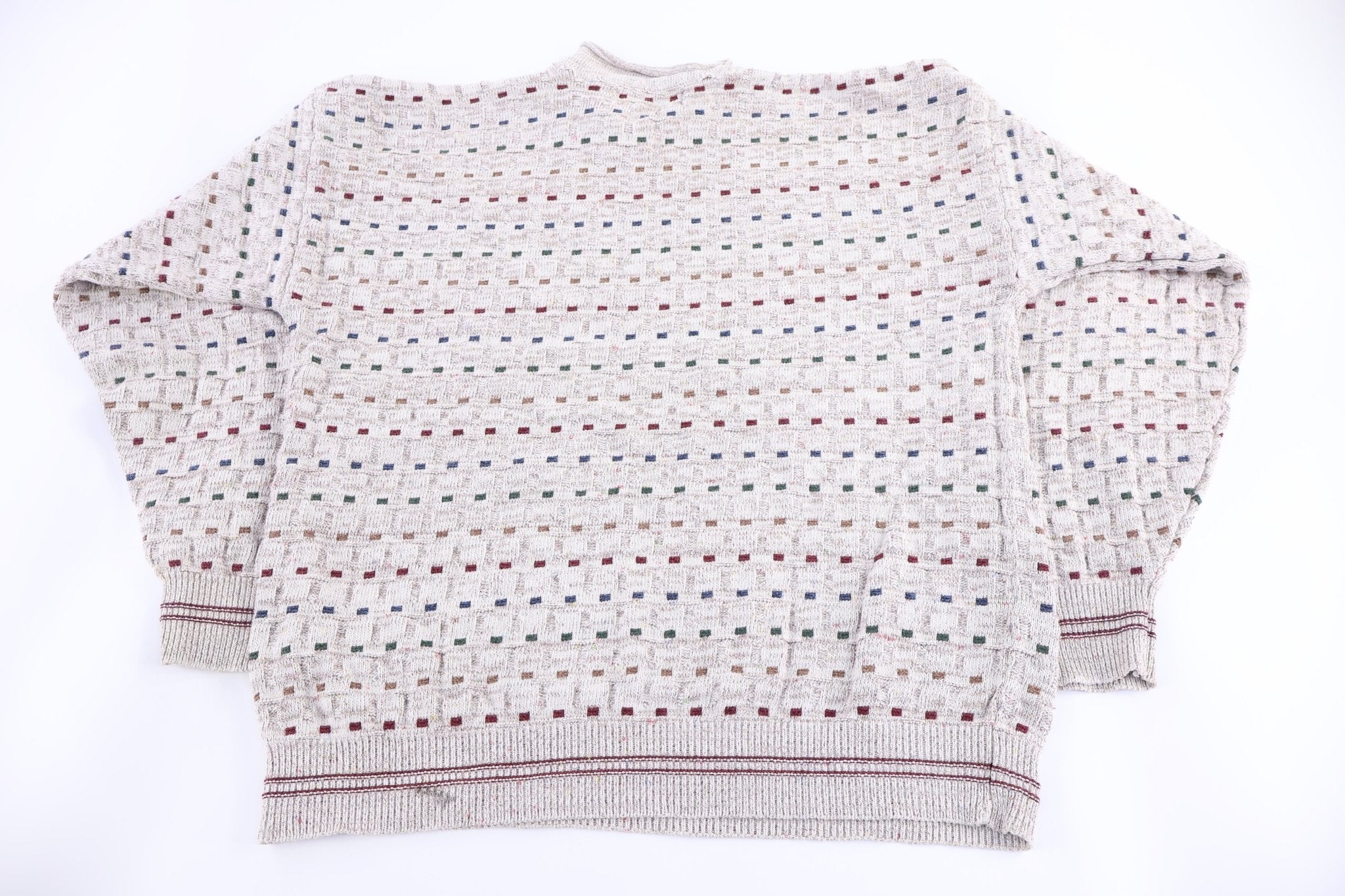 90's Jantzen Multipattern Knit Sweater - Sweater - Thrifted Threads