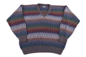 90's Jantzen Multipattern Knit Sweater - Sweater - Thrifted Threads